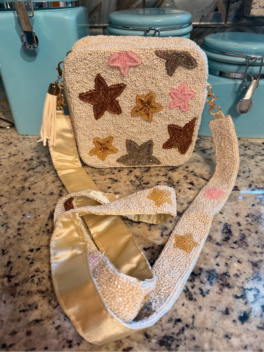 Altar’d State Beaded Star Square Crossbody Bag
